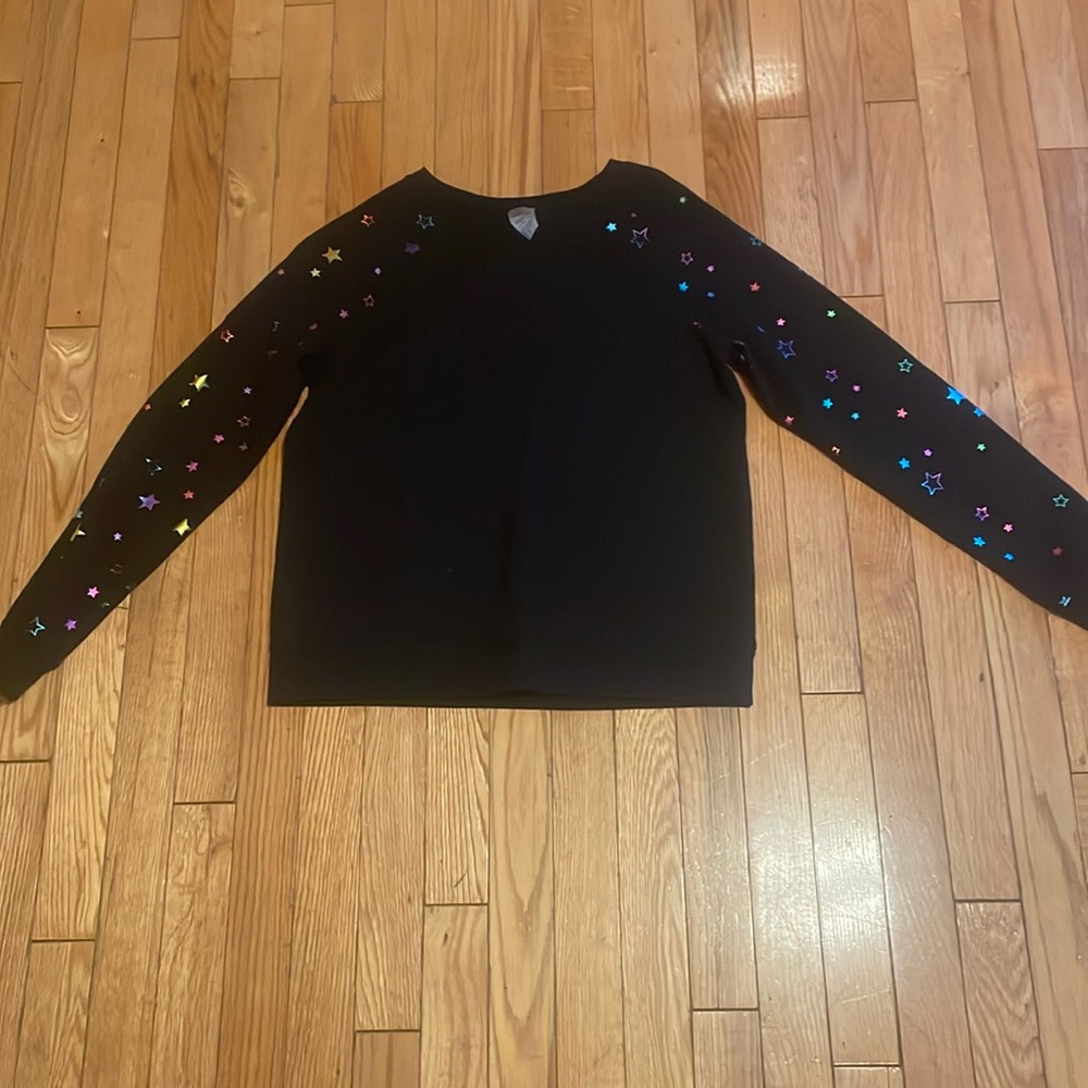 Star black and rainbow sweatshirt w/o hood